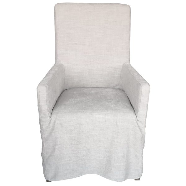 Ixora  Dining Chair Set of 10 Fabric Slipcover French Provincial Carver Timber Online Sale