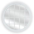 Window Style Mirror - White Circle 100cm Online Sale